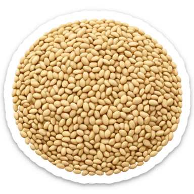 a handful of scattered sesame seeds sticker