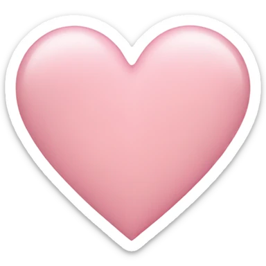 light pink heart sticker