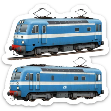 A soviet blue-white electric locomotive “chs 200” sticker