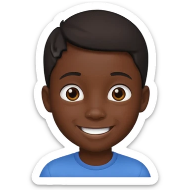 A cute lil boy black sticker