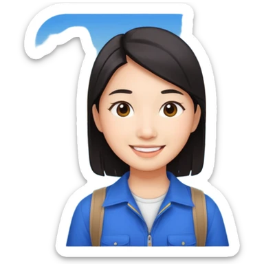 Asian travel youtuber sticker