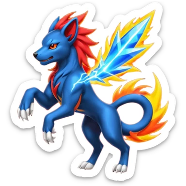 Pyroar-Luxray-Houndoom-Fusion sticker