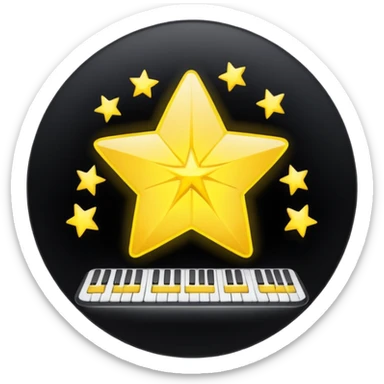 Make a star inside a clean black circle only and the star looks like the star in ios keyboard  sticker