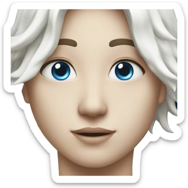 Blue shining white North star  sticker