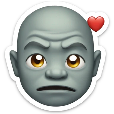 japanese ogre with heart eyes sticker
