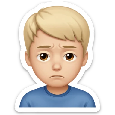 Ashamed emoji boy sticker