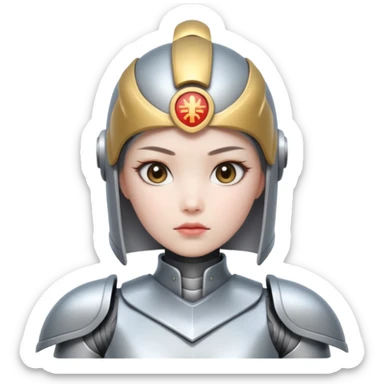 chinese babe ai robot warrior sticker