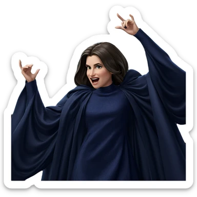 girl in elegant dress sticker