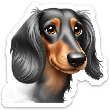 Long hair dapple dachshund sticker