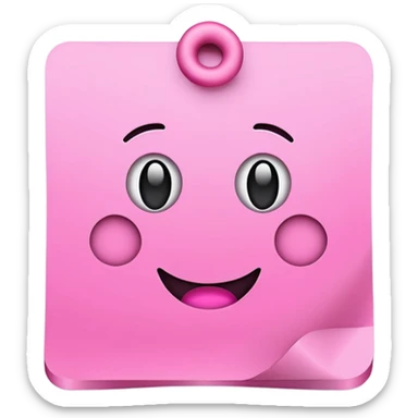 Pink sticky note sticker