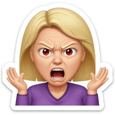 angry mom yelling sticker