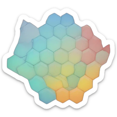 hexagon, diagram sticker