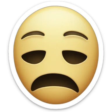 Sad emoji with happy mask sticker