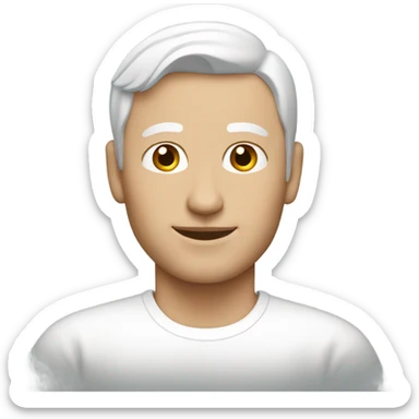 caucasian man with a white skirt sticker