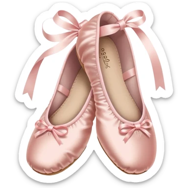 Powder pink ballet shoes sticker