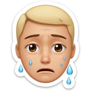 Crying main tide sticker