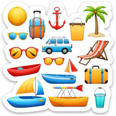 vacation equipment sticker