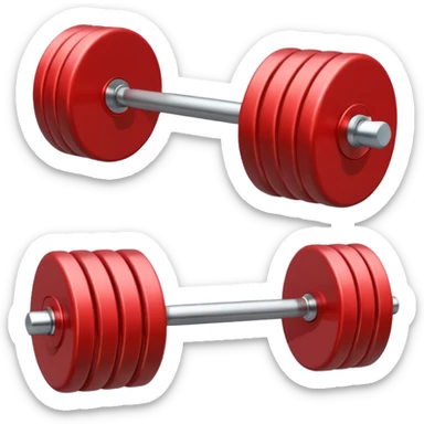 Silver barbell sticker
