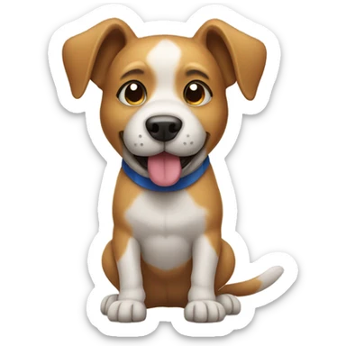 Dog playing volleyball  sticker