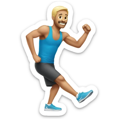 white men doing aerobic sticker
