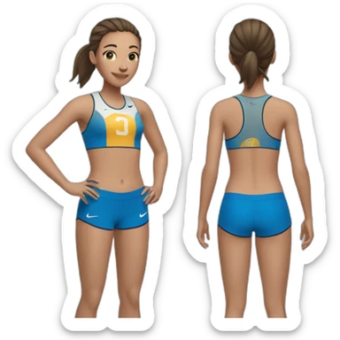 girl with nike pros volleyball shorts sticker