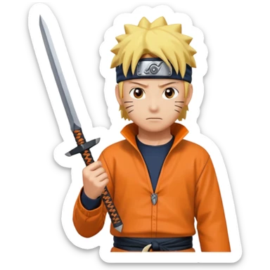 Naruto avec le kunai sticker