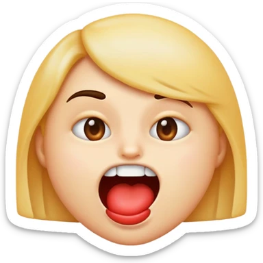 Emoji mordiéndose el labio sticker