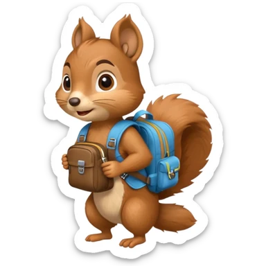 un écureuil campeur sticker