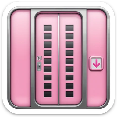 cute pink simple elevator , with up and down symbol ,make it obvious that it’s an elevator  sticker