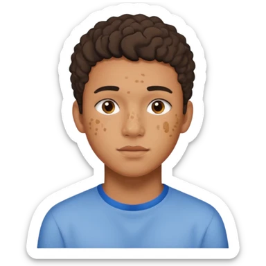 Eden 
homme trans métis
19 ans
 Étudiant en art
acné,

 sticker