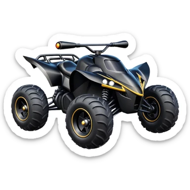 batmobile atv quad cross sticker