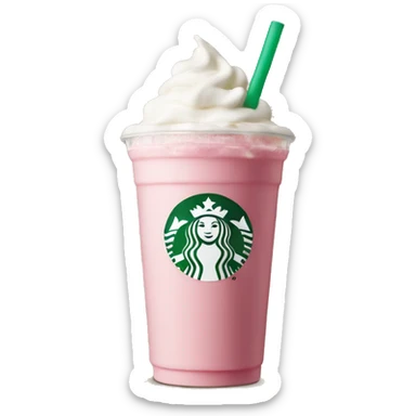 Strawbery milkshake Starbucks sticker