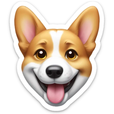 Corgi smiling sticker