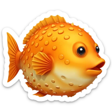 All Orange Blowfish sticker