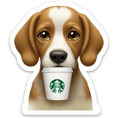 dog and starbucks sticker