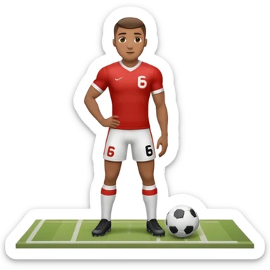 A football player with number 66, stand near a corner kick sticker