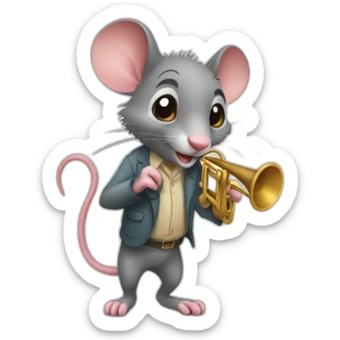 Ratón ratón con trompa de elefante sticker