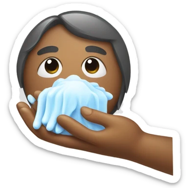 washing hands with soap sticker