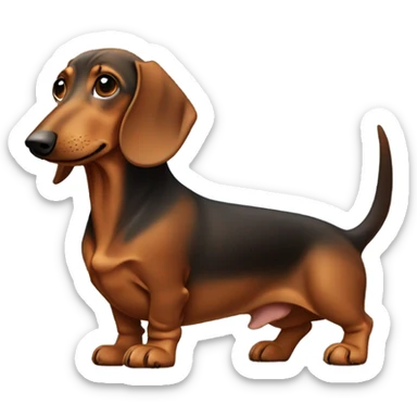 Brown dachshund sticker