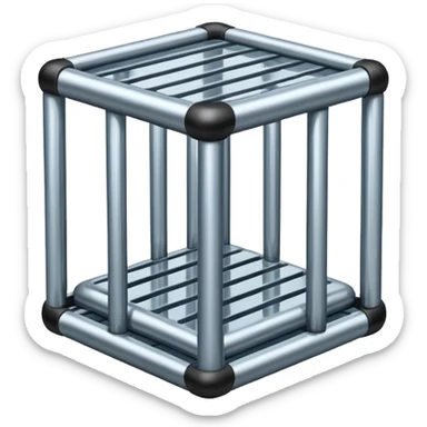 generate ultra realistic shiny prison cell bars sticker
