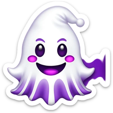 pirulito fantasma roxo e branco sticker