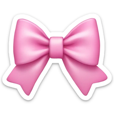 pink and white bow sticker