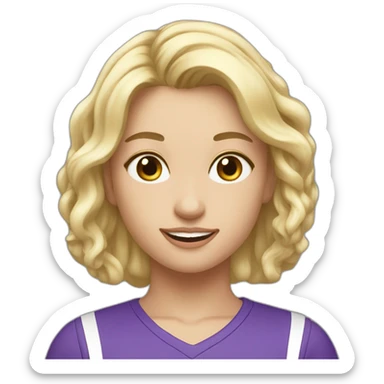 Palestra ragazza pesi bionda sticker