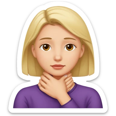 Dying face hugging neck sticker