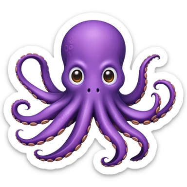 A octopus wearing a cape on the back sticker