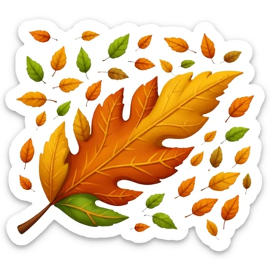 Leaves blowing in the wind sticker