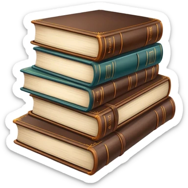 Pile of old books  sticker