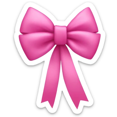 pink pretty bow sticker