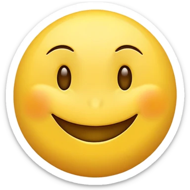 Yellow normal smiley face but he smirks really satisfied sticker