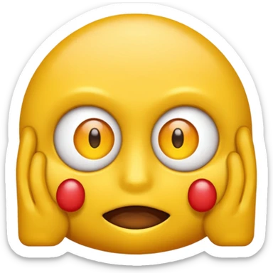 Un emoji normal mordiendose el dedo sticker